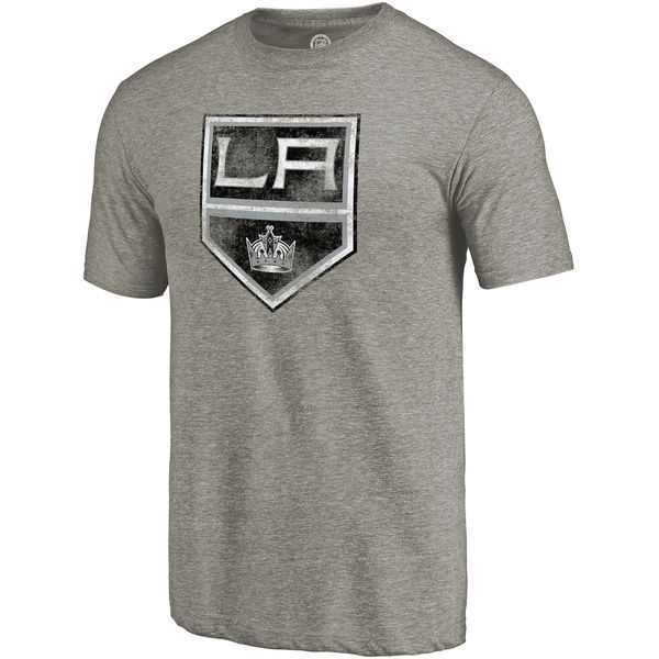 Men's Los Angeles Kings Distressed Team Primary Logo Tri Blend T-Shirt Gray FengYun,We sell and wholesale Men's Los Angeles Kings Distressed Team Primary Logo Tri Blend T-Shirt Gray FengYun on line form chian!
